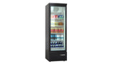 Deluxe Top/Bottom Mount Refrigerated Display Case – Black/White – Single Door 