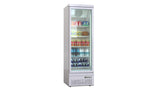 Deluxe Top/Bottom Mount Refrigerated Display Case – Black/White – Single Door 