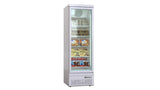 Deluxe Top/Bottom Mount Freezer Display Cabinet – Black/White – Single Door 