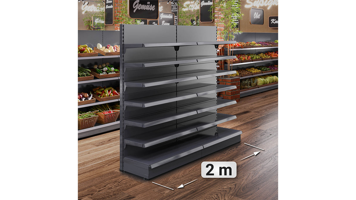 Heavy Duty Gondola Shelving - Adjustable Metal Shelving for Retail