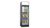 Deluxe Top/Bottom Mount Freezer Display Cabinet – Black/White – Single Door 