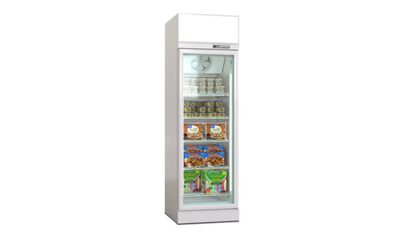 Vitrine Congélateur de Luxe à Montage Supérieur / Inférieur – Noir / Blanc – Porte Simple