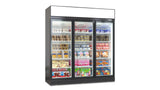 Deluxe Top/Bottom Mount Freezer Display Cabinet – Black/White – Triple Door 