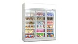 Deluxe Top/Bottom Mount Freezer Display Cabinet – Black/White – Triple Door 
